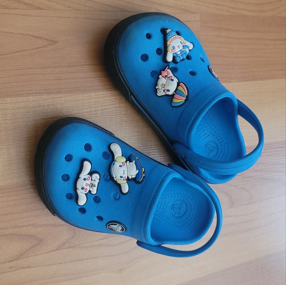 Crocs Classic Clog Childs Size 8-9 Blue Beach Walking Outdoor Slip On Sandals